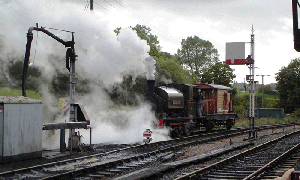 Steam train on the Kent and East Sussex Railway 